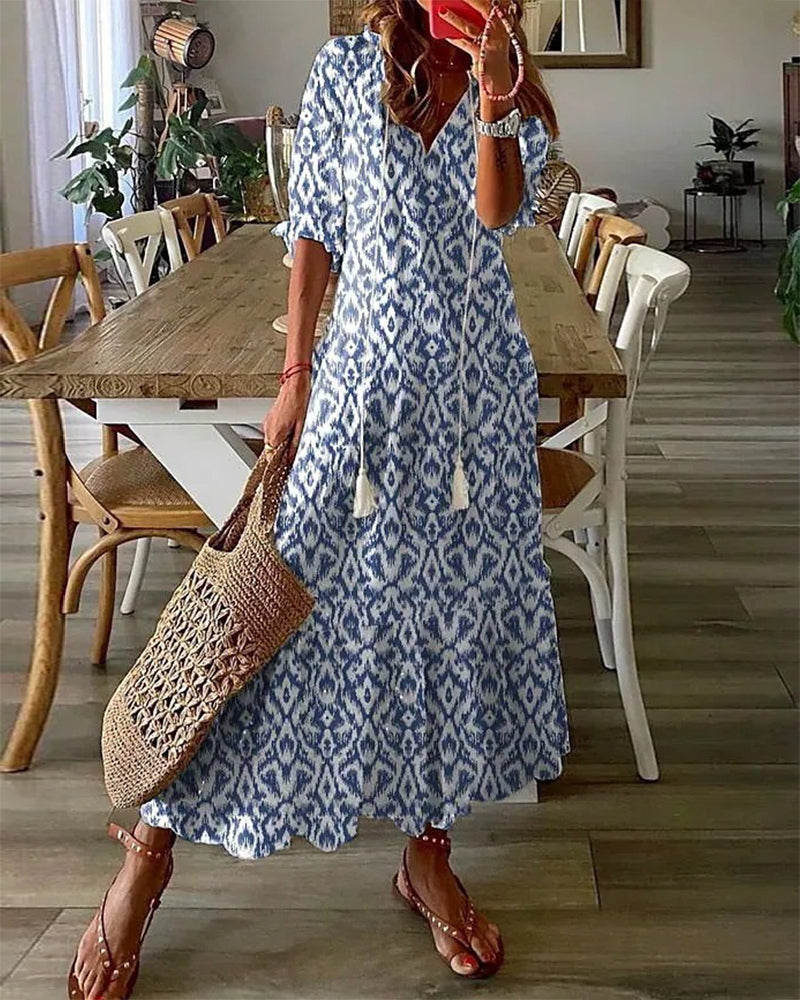 Boho Dress with Tummy Coverage | Dianna