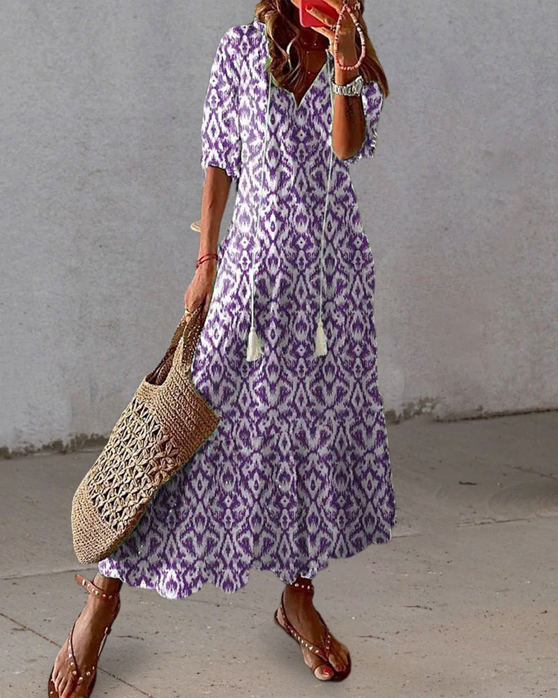 Boho Dress with Tummy Coverage | Dianna