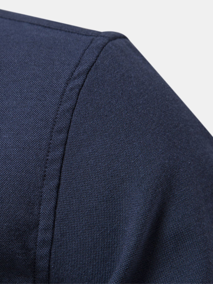 Button-Up Oxford Shirt with Long Sleeves