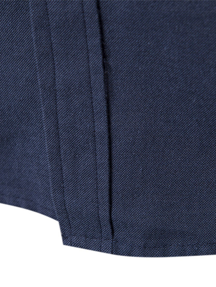 Button-Up Oxford Shirt with Long Sleeves