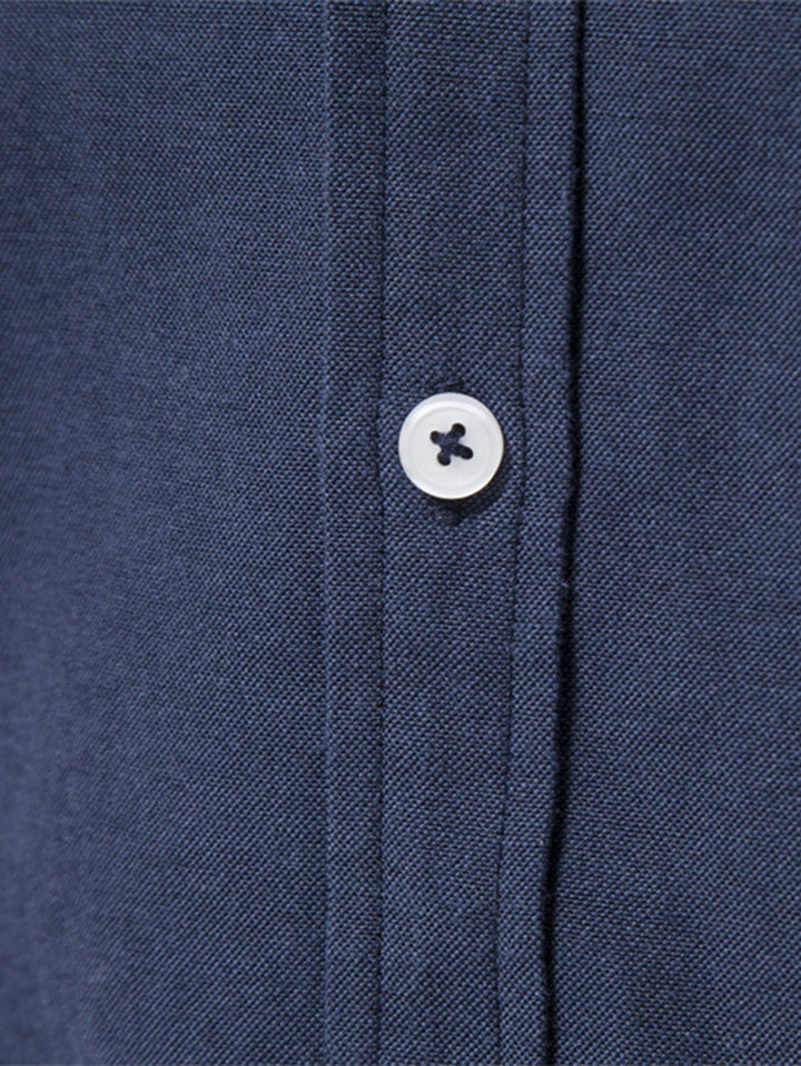 Button-Up Oxford Shirt with Long Sleeves