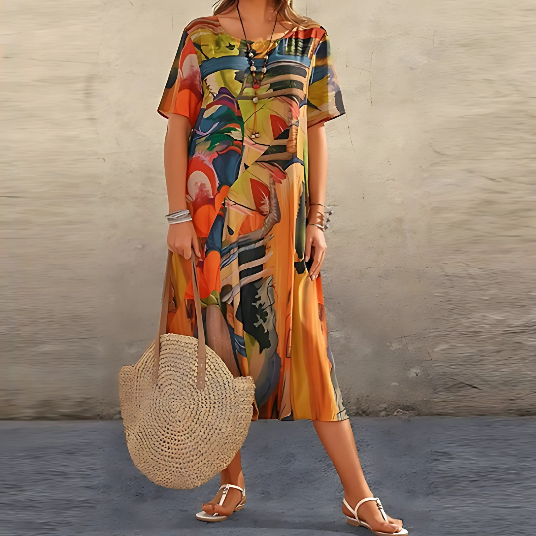 Abstract Print Dress | Stylish Filomena