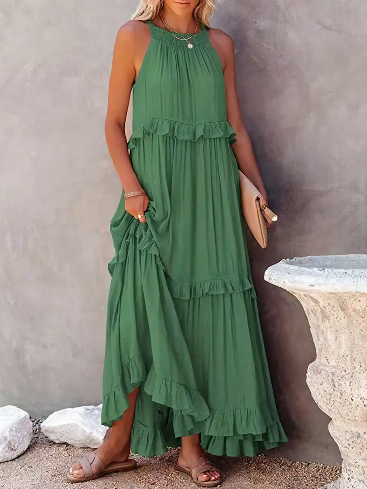 Maxi Dress with Ruffles by Elsie