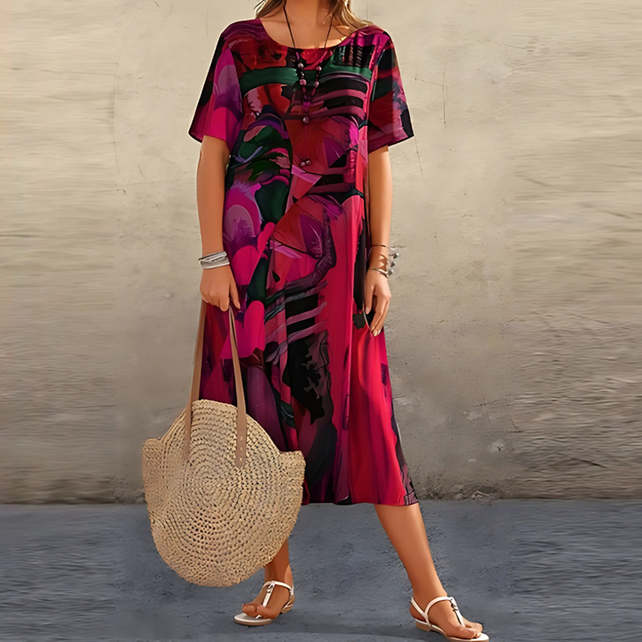 Abstract Print Dress | Stylish Filomena