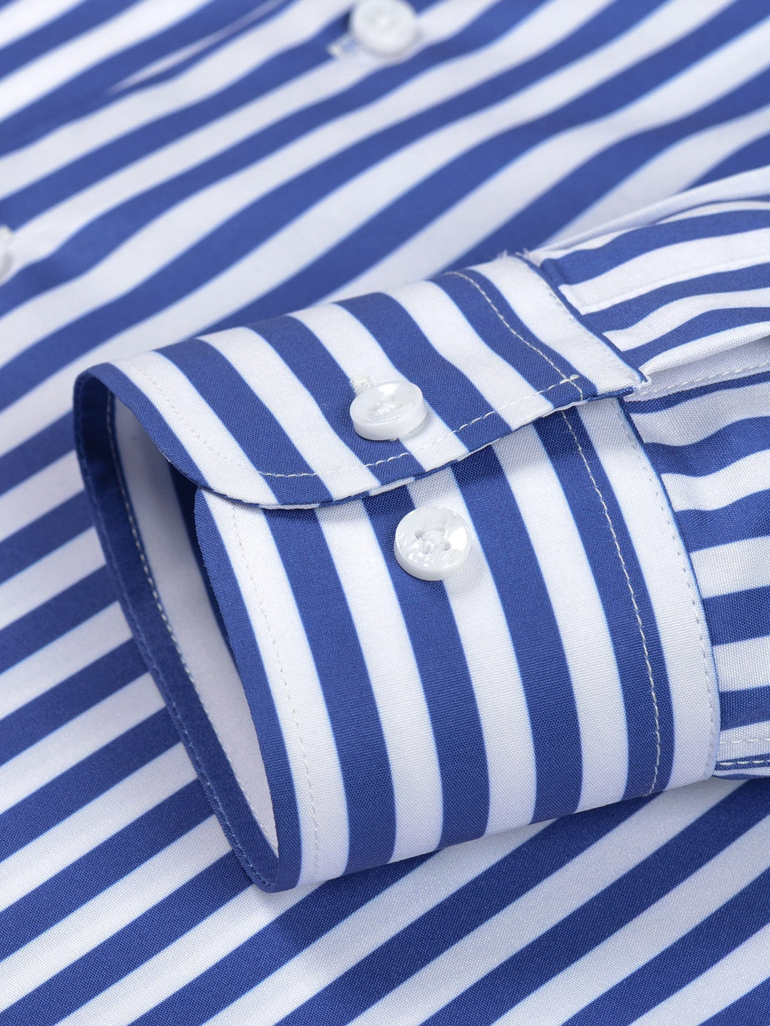 Slim Fit Tapered Pants with Buttons & Long Sleeve Striped Shirt