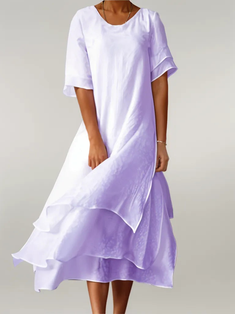 Eloise | Chic Midi Dress with Layered Design
