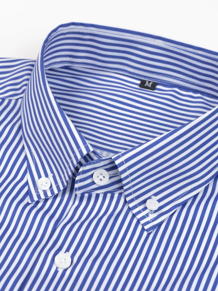 Slim Fit Tapered Pants & Striped Long Sleeve Button-Up Shirt