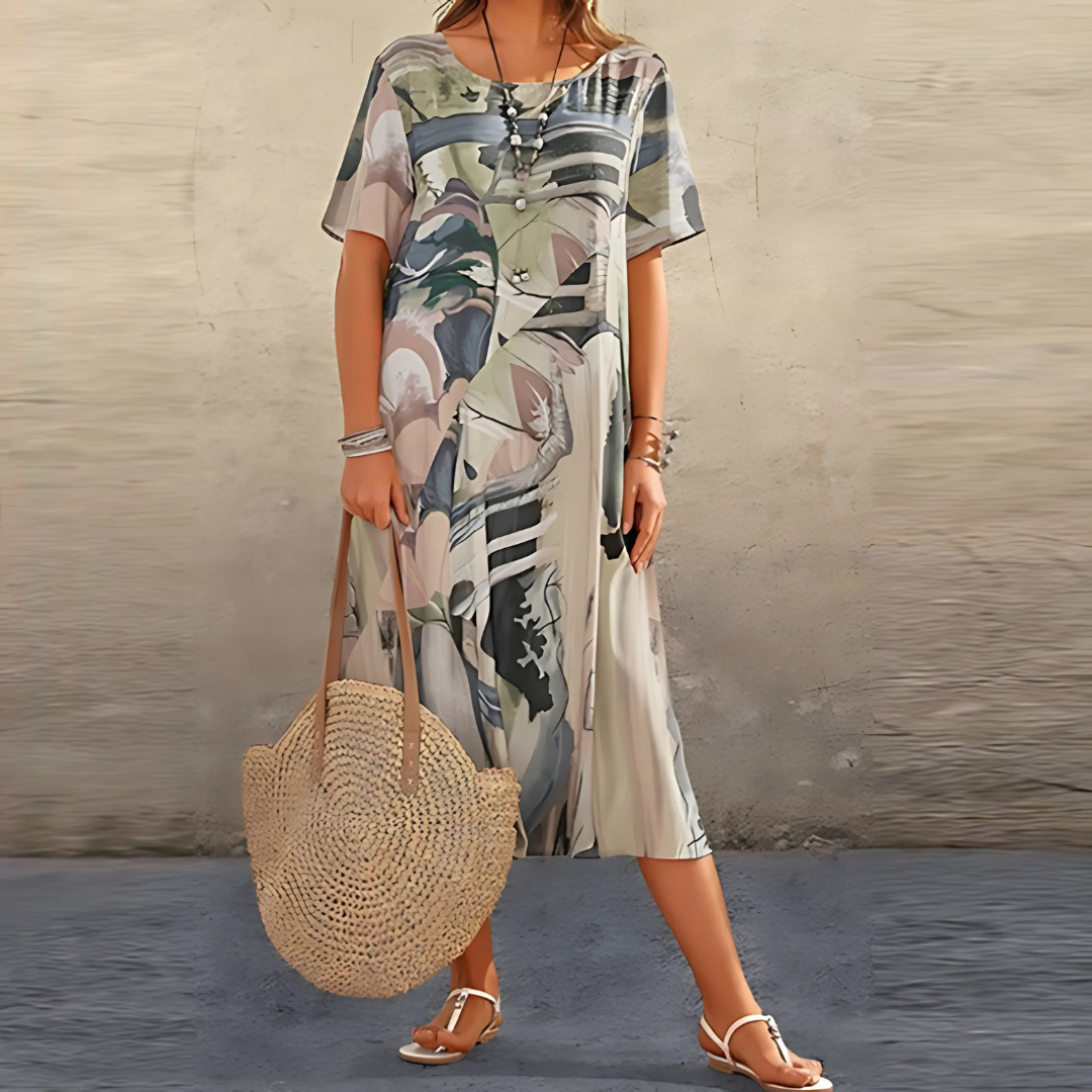 Abstract Print Dress | Stylish Filomena