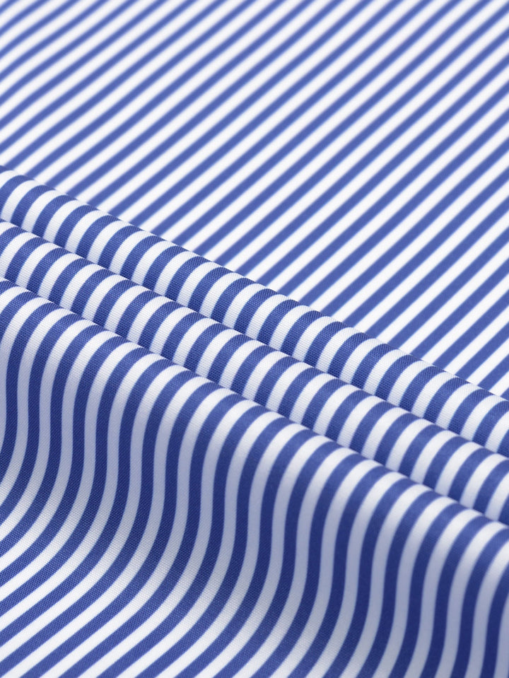 Slim Fit Tapered Pants & Striped Long Sleeve Button-Up Shirt