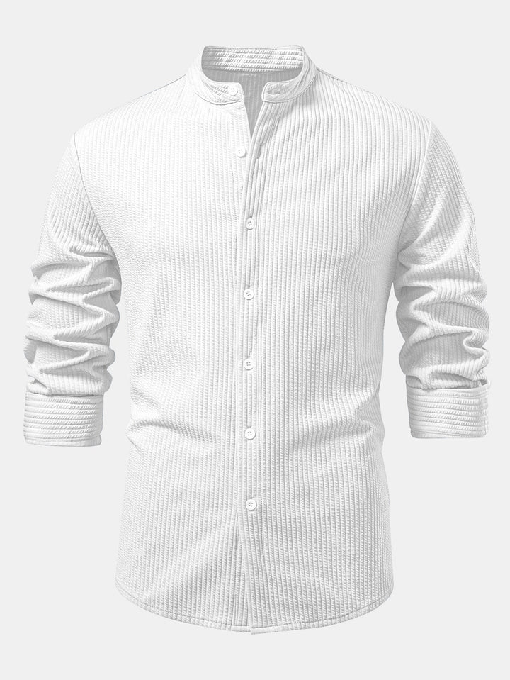 Muscle Fit Long Sleeve Ribbed Turtleneck Shirt