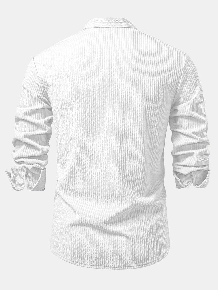 Muscle Fit Long Sleeve Ribbed Turtleneck Shirt