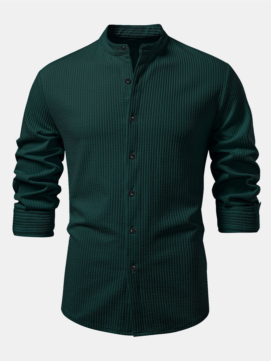 Muscle Fit Long Sleeve Ribbed Turtleneck Shirt