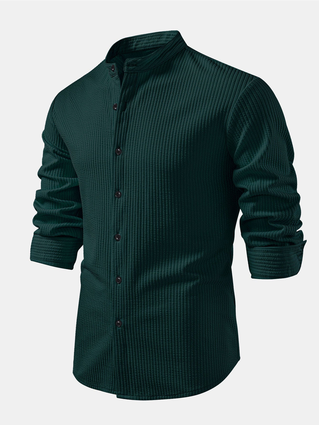 Muscle Fit Long Sleeve Ribbed Turtleneck Shirt