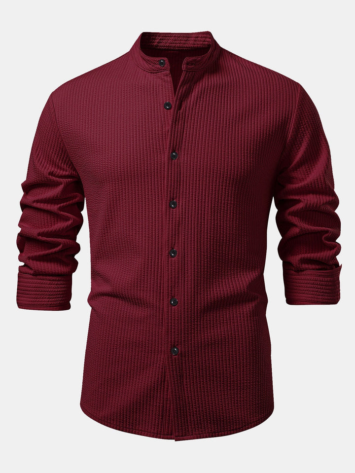 Muscle Fit Long Sleeve Ribbed Turtleneck Shirt