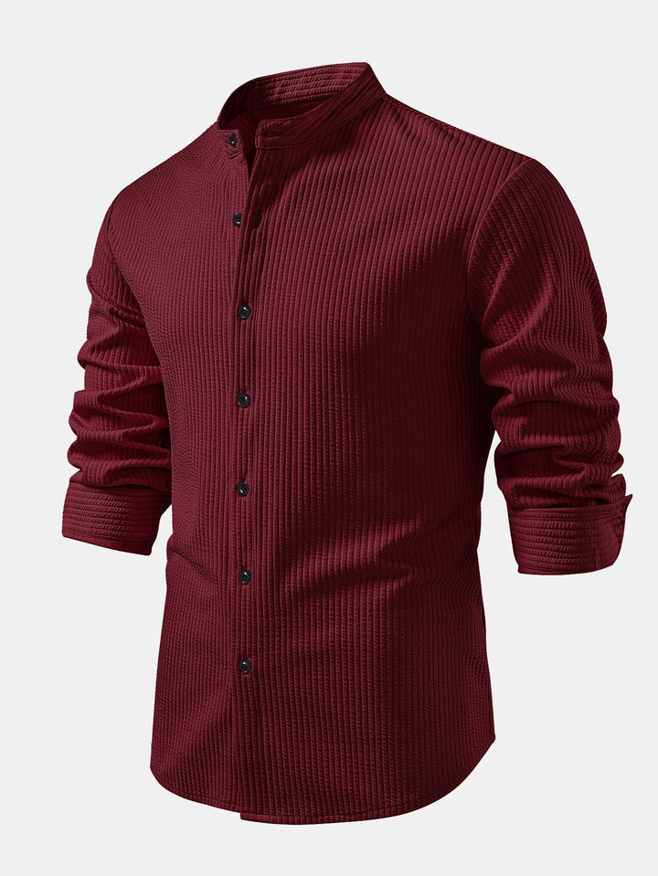 Muscle Fit Long Sleeve Ribbed Turtleneck Shirt