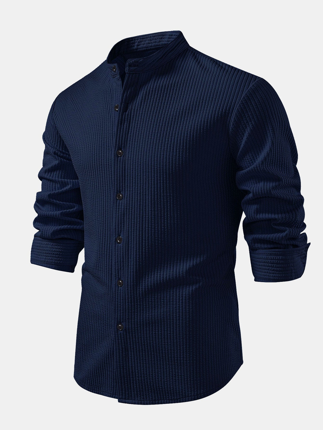 Muscle Fit Long Sleeve Ribbed Turtleneck Shirt