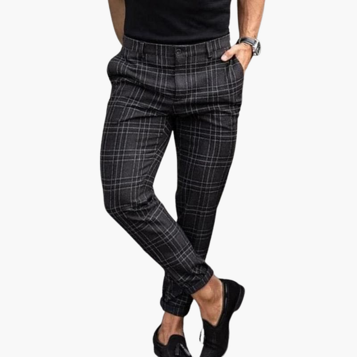 Roy | Chino Pants for Men in Checkered Design