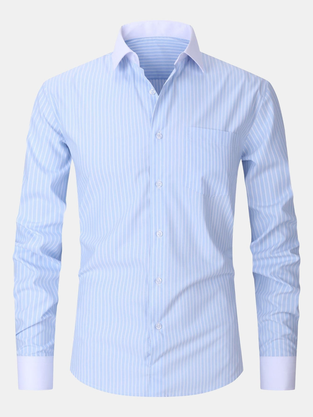 Striped Shirt with Contrast Collar