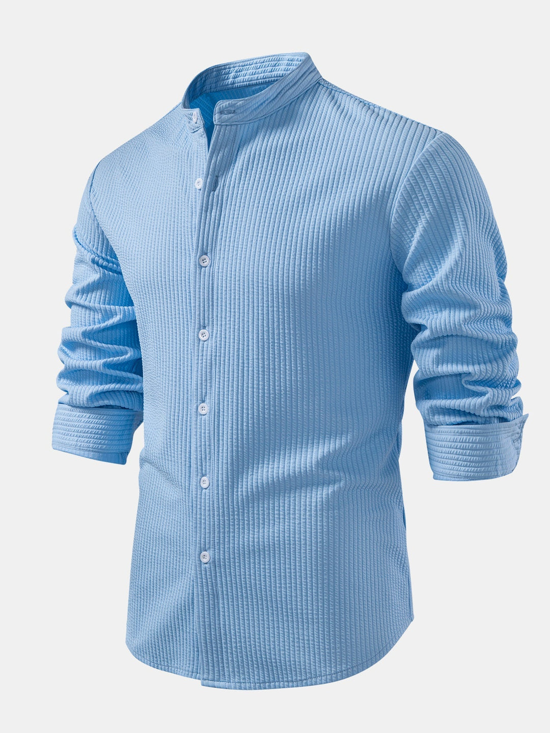 Muscle Fit Long Sleeve Ribbed Turtleneck Shirt