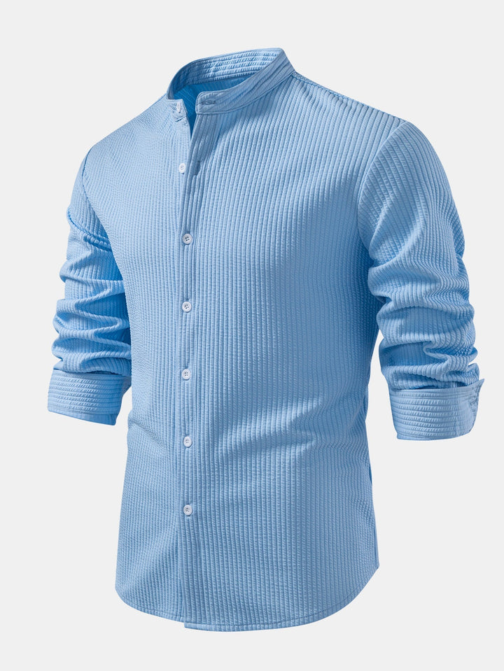 Muscle Fit Long Sleeve Ribbed Turtleneck Shirt