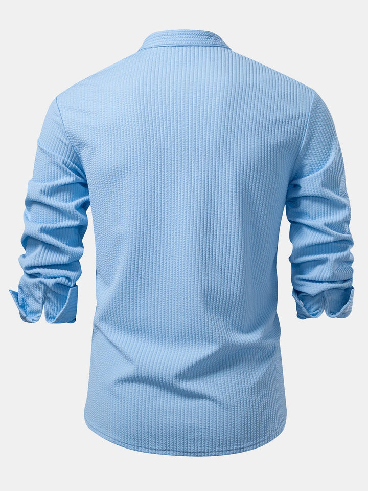 Muscle Fit Long Sleeve Ribbed Turtleneck Shirt