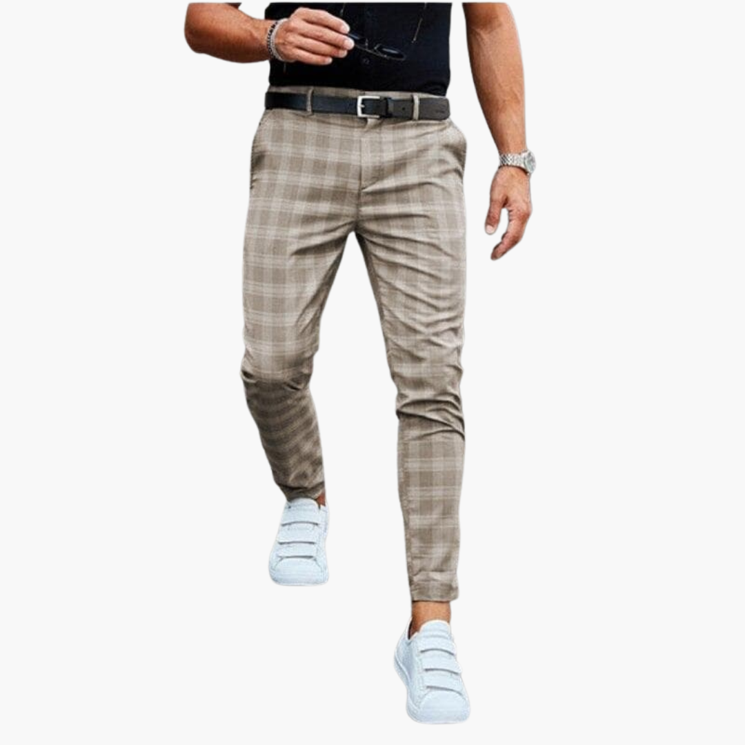 Roy | Chino Pants for Men in Checkered Design