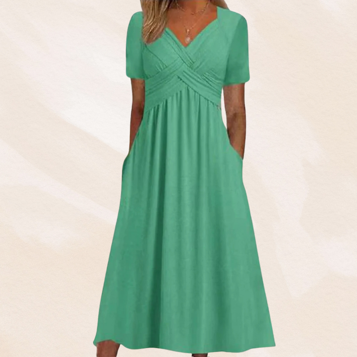 Mirella™ | Chic V-neck Dress