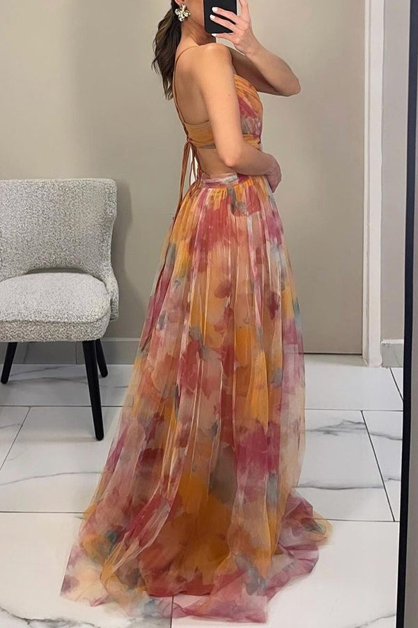 Dorte | Maxi Dress with Floral Design