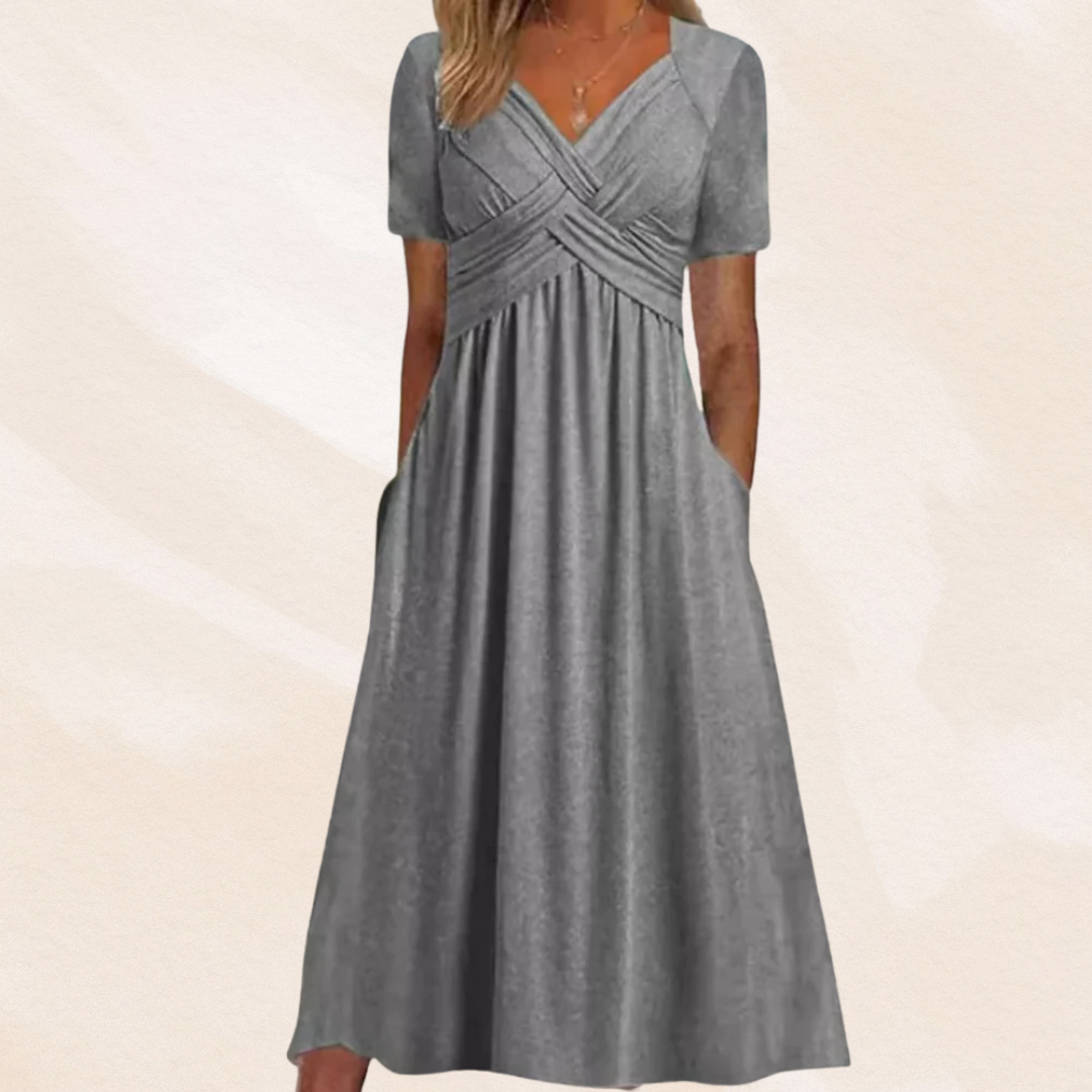 Mirella™ | Chic V-neck Dress