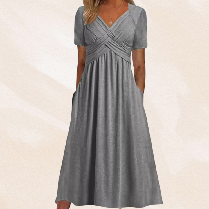 Mirella™ | Chic V-neck Dress
