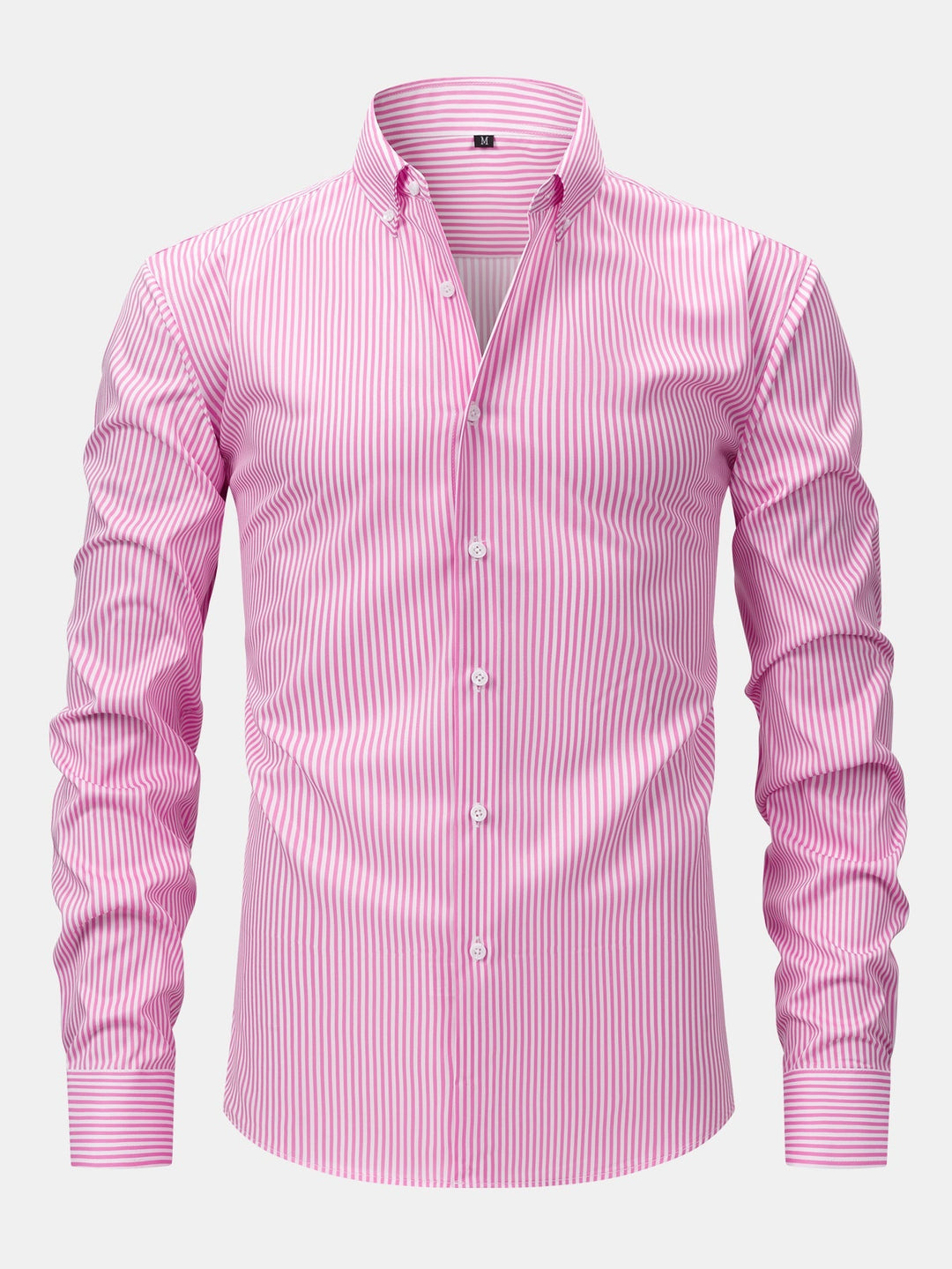 Slim Fit Tapered Pants & Striped Long Sleeve Button-Up Shirt