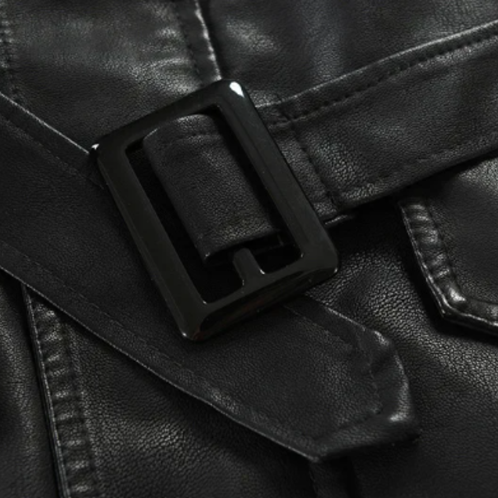 Sleek and Stylish Leather Biker Jacket