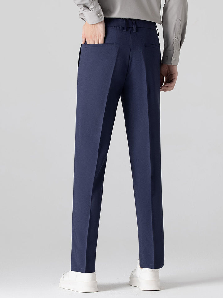Slim Fit Tapered Pants & Striped Long Sleeve Button-Up Shirt
