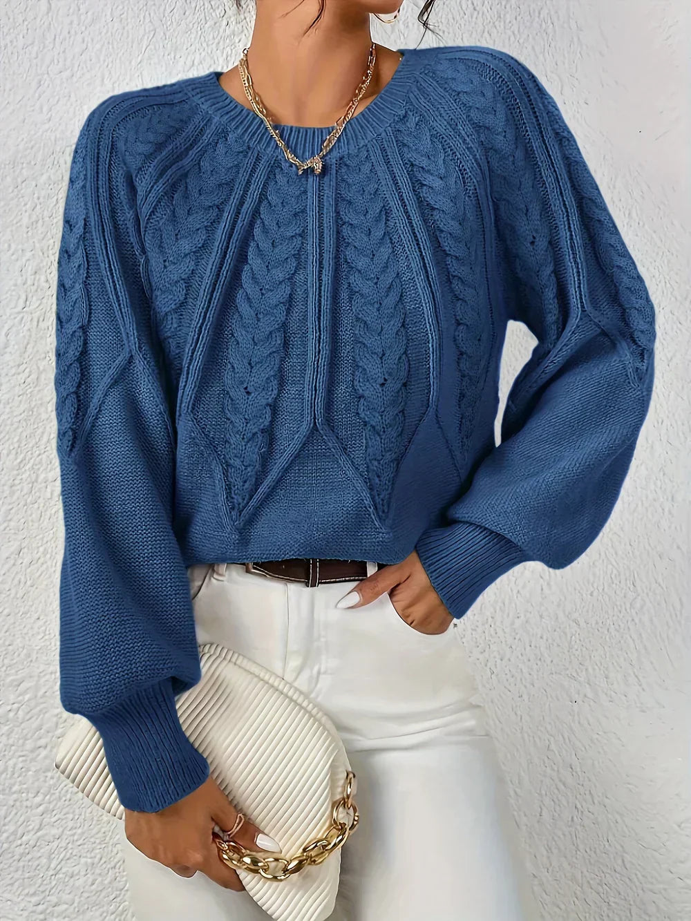 Aviora™ | Elegant Cable Knit Sweater for Casual Style