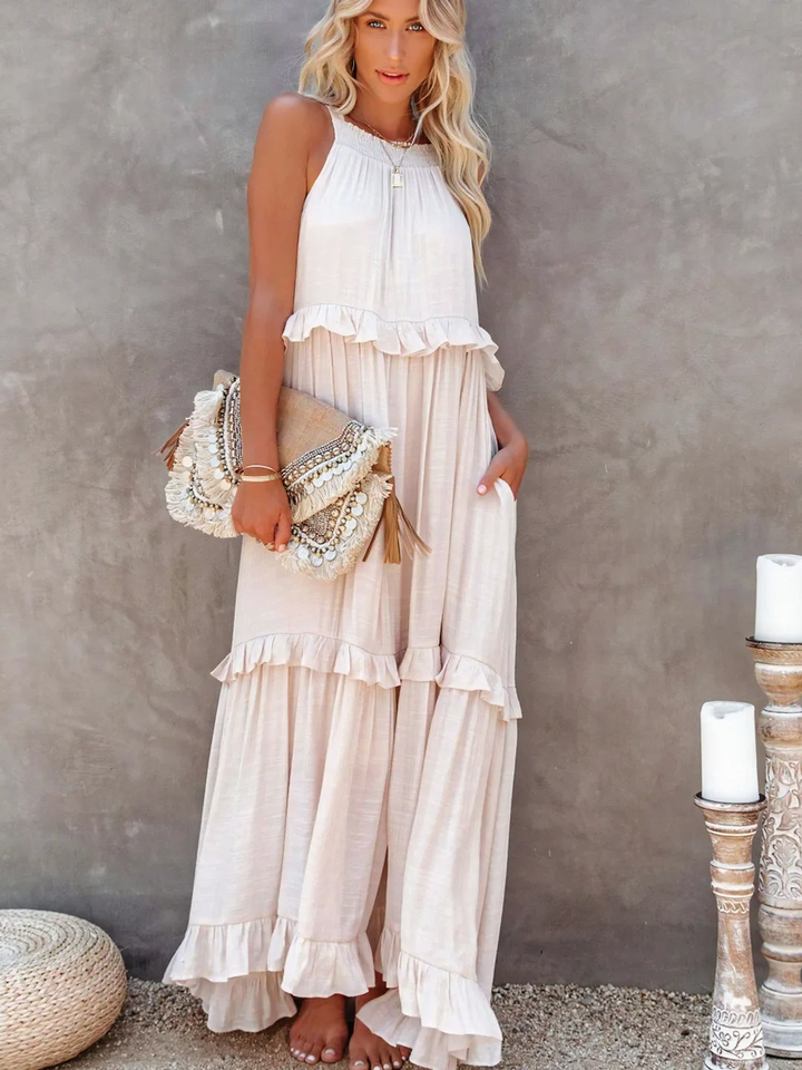 Maxi Dress with Ruffles by Elsie