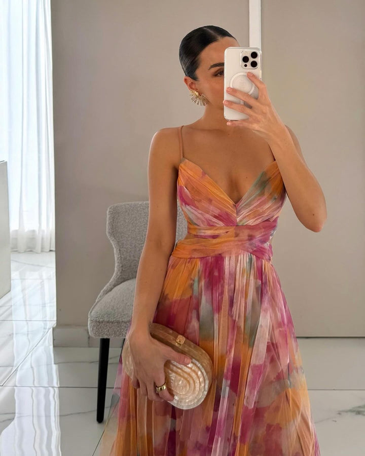 Dorte | Maxi Dress with Floral Design