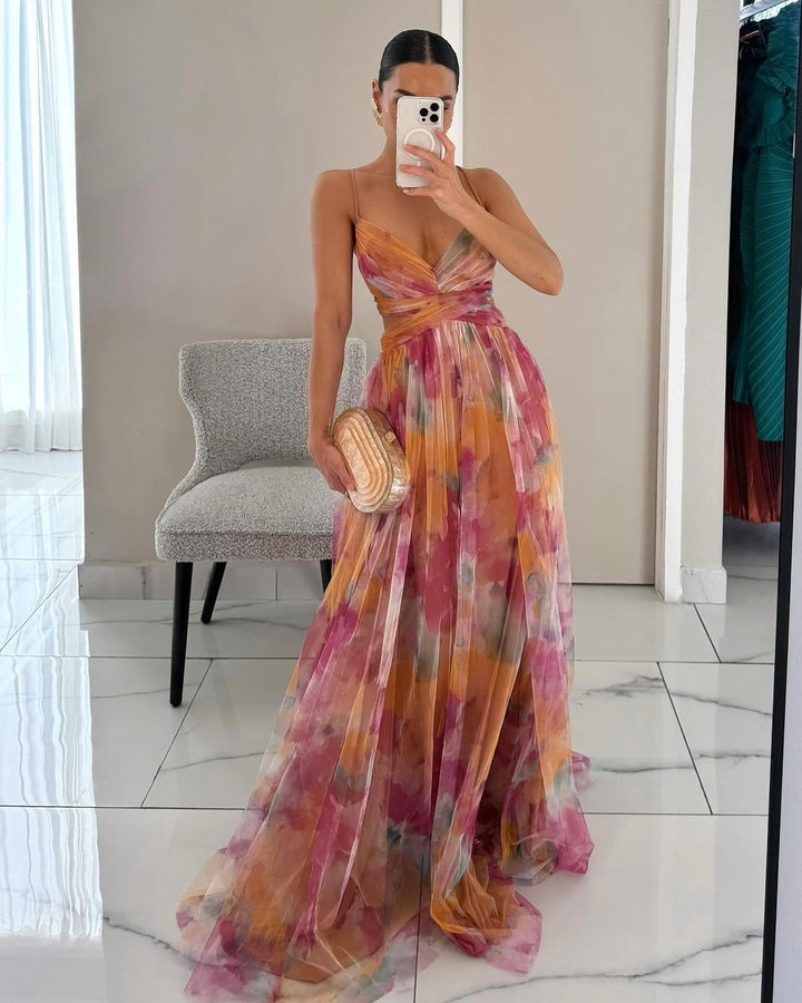 Dorte | Maxi Dress with Floral Design