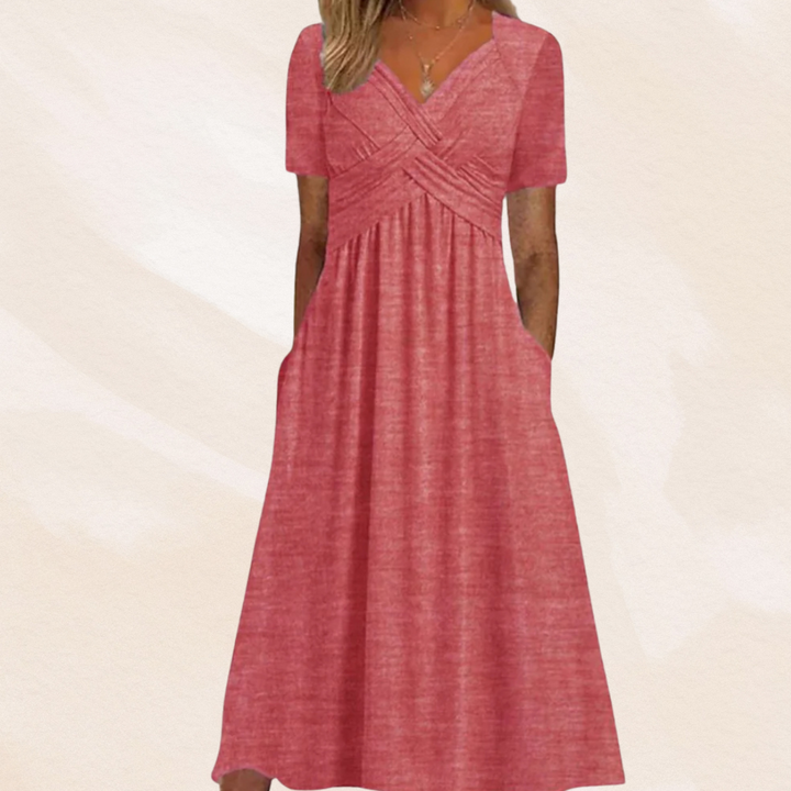 Mirella™ | Chic V-neck Dress