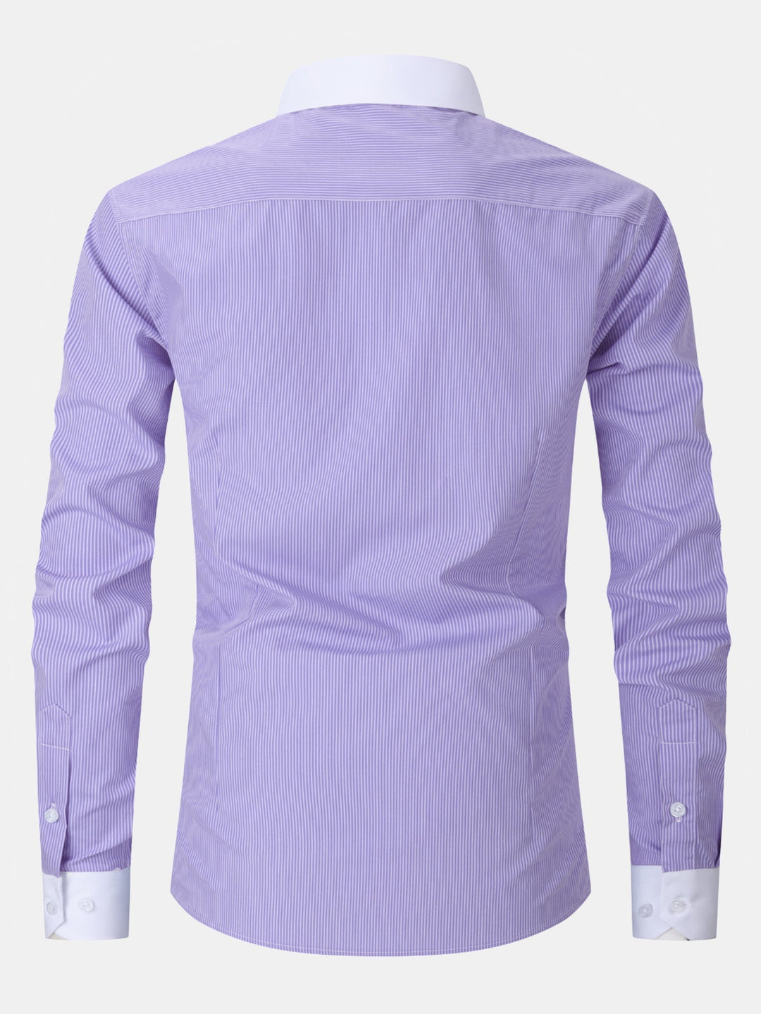 Striped Contrast Collar Dressed Shirt
