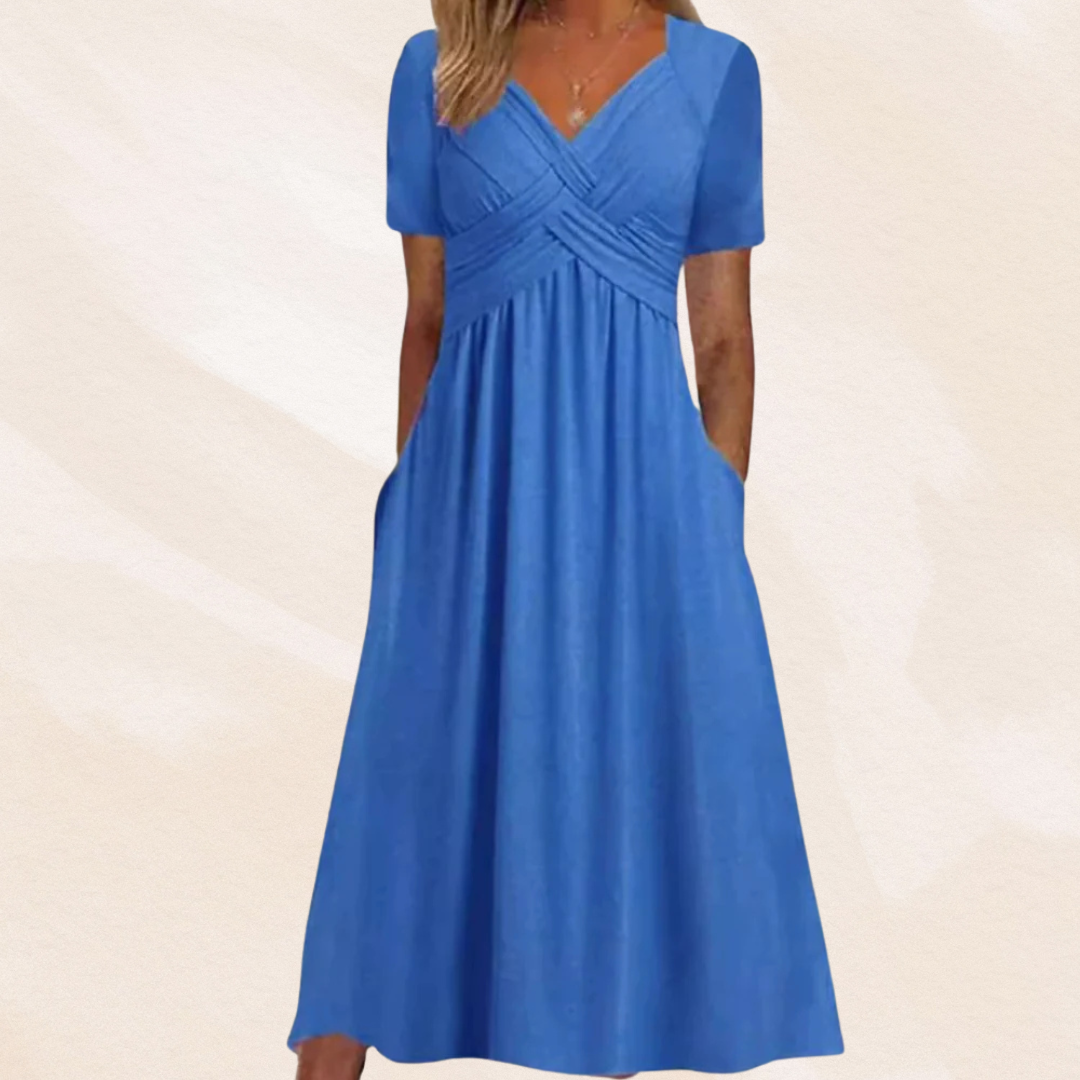 Mirella™ | Chic V-neck Dress