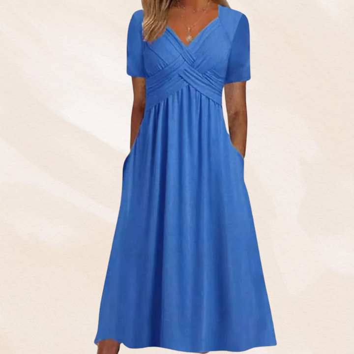 Mirella™ | Chic V-neck Dress