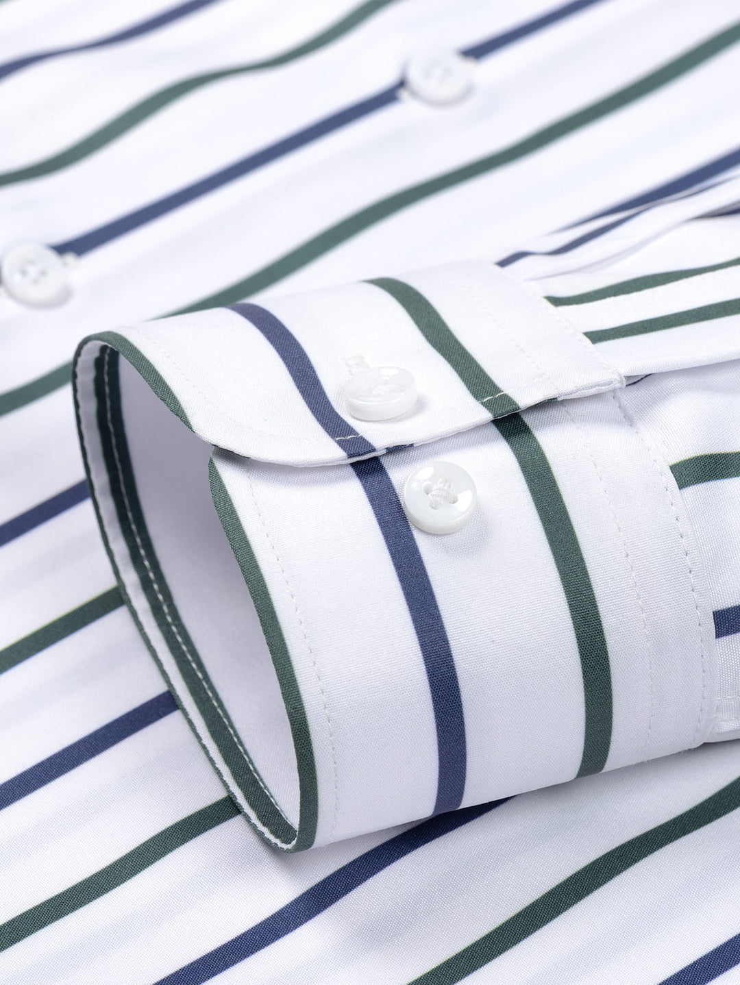 Slim Fit Tapered Pants with Buttons & Striped Long Sleeve Shirt
