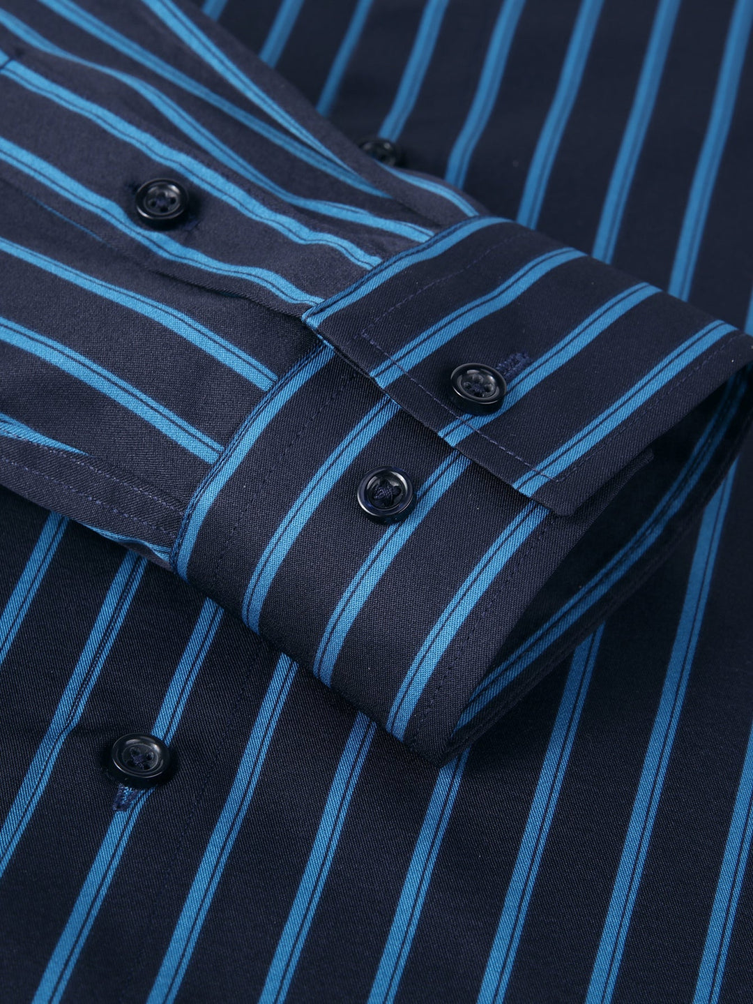 Button-Up Striped Long Sleeve Shirt