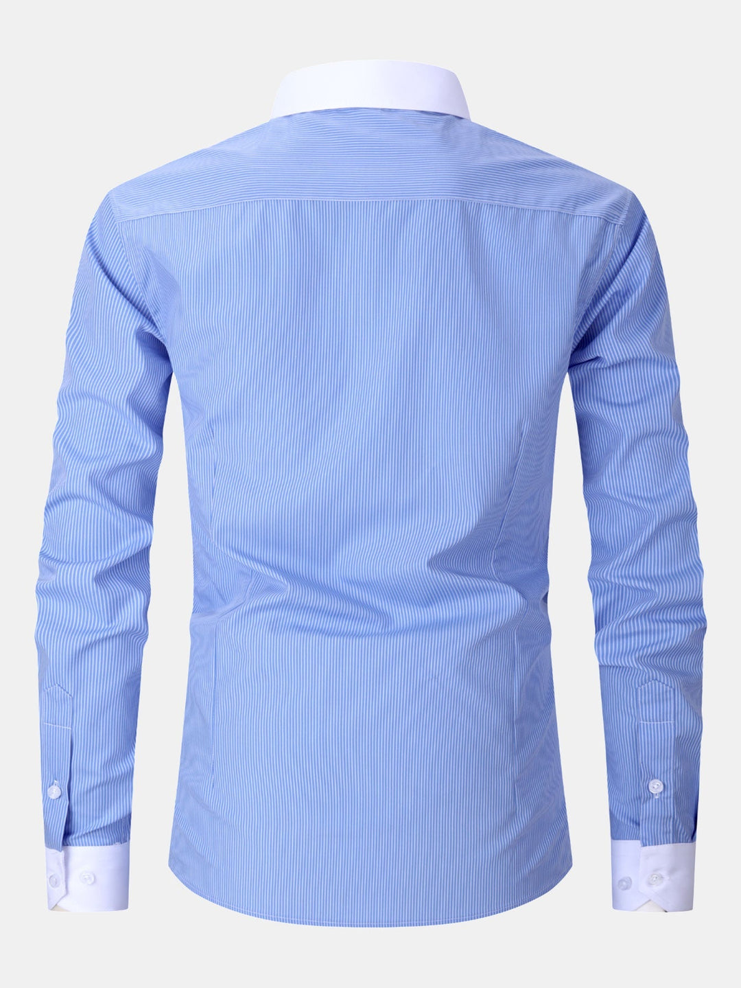 Striped Contrast Collar Dressed Shirt