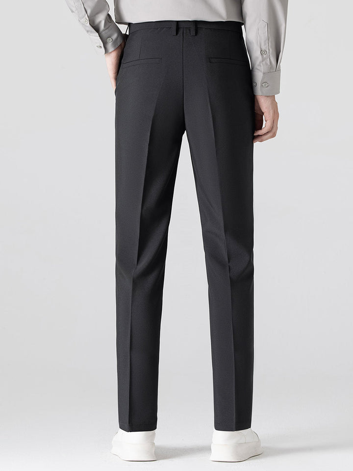 Slim Fit Tapered Pants with Buttons & Long Sleeve Striped Shirt