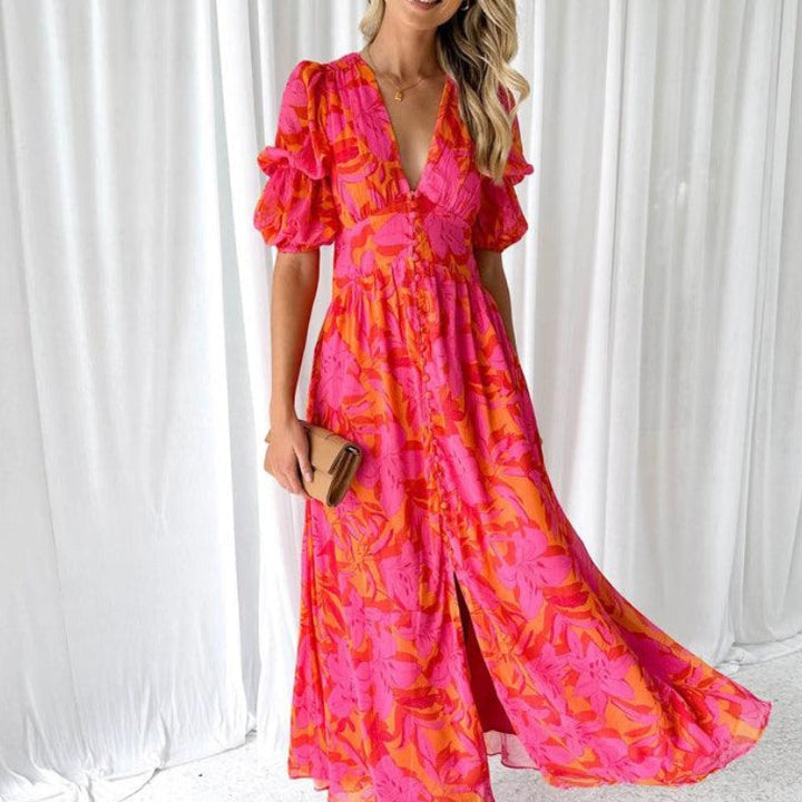 Maxi Dress with Stylish Floral Print | Lavinia