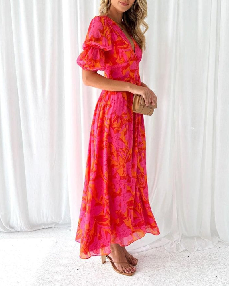Maxi Dress with Stylish Floral Print | Lavinia