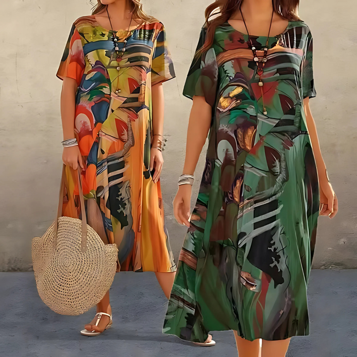 Abstract Print Dress | Stylish Filomena