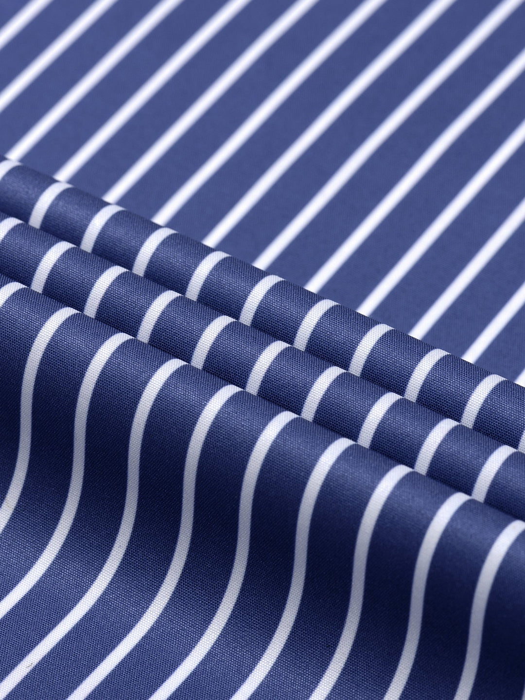 Button-Up Striped Long Sleeve Shirt and Elastic Waist Straight Pants