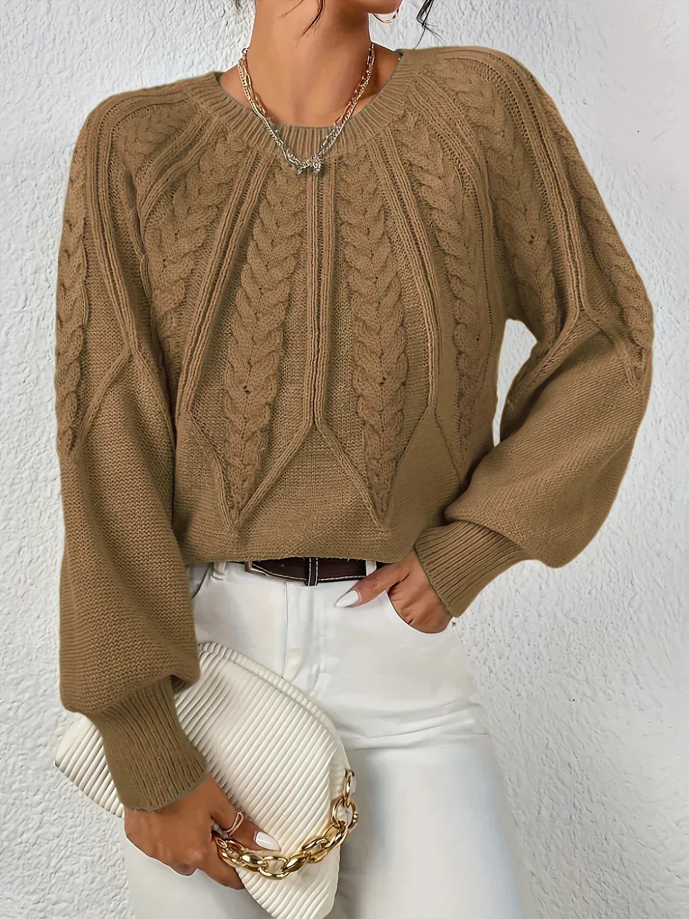 Aviora™ | Elegant Cable Knit Sweater for Casual Style